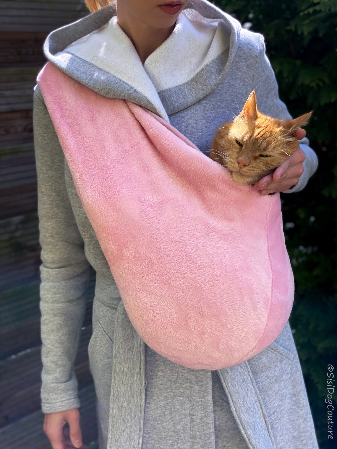 Fur CAT Carrier Pink Cat sling Size TOY/ S/M Cat Carrier Etsy