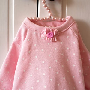 Pink Polka Dot Dog Dress: Ruffle Trim, Soft Cotton for Small Breeds