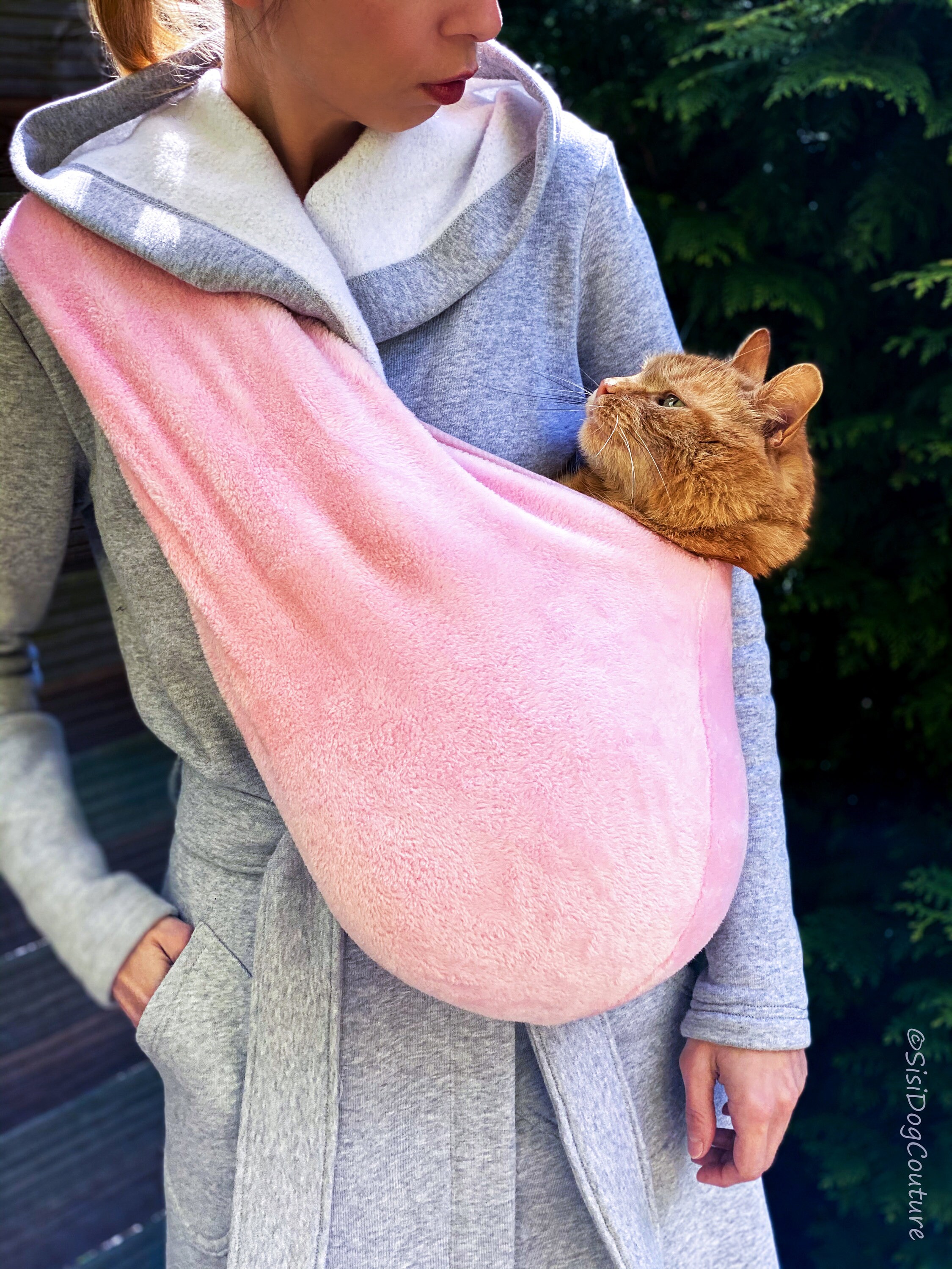 Fur CAT Carrier Pink Cat sling Size TOY/ S/M Cat Carrier Etsy