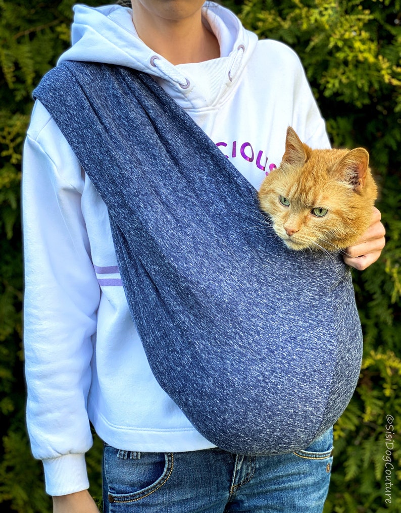REVERSIBLE CAT Sling/Dark Gray/Blue SIZE Toy S M Cat Etsy