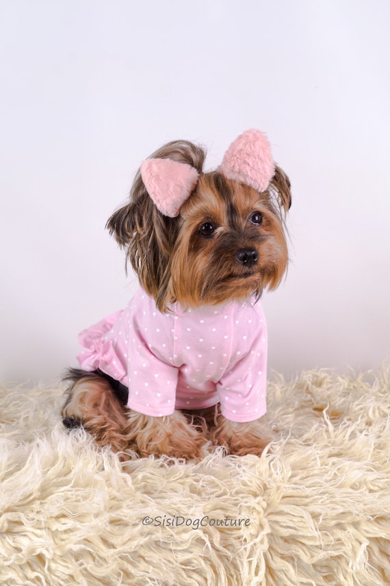 Set of 4 Dog Clothes for Small Dogs Girl - Yorkie Clothes - Small Dog  Clothes Female Soft Dog Tshirts Pink Cute Pet Clothes Dog Outfits for Small  Dogs