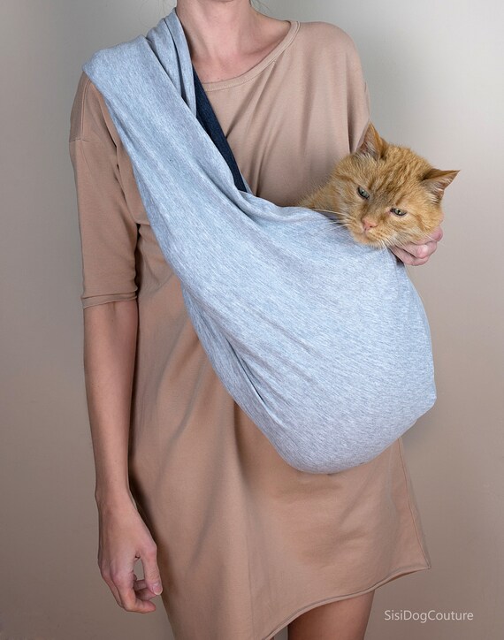 95 Cotton Reversible Carrier for Cat Soft Sling for Cat Etsy