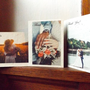 Cartões de sementes de casamento personalizados | 20 cartões com envelopes | Papel plantável de sementes de flores silvestres | Desperdício Zero