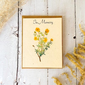 En memoria // Tarjetas de semillas de flores silvestres plantables // Tarjeta conmemorativa // Eco-Friendly // Apoyando a las mujeres en Nepal