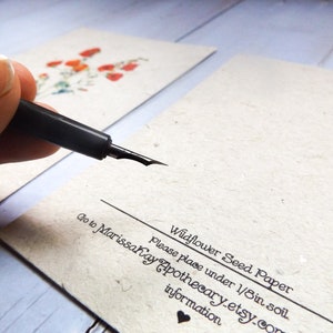 100ct Grußkarten || Wildblumen-Samenpapier || Vielfalt 6er Pack || Umweltfreundlich