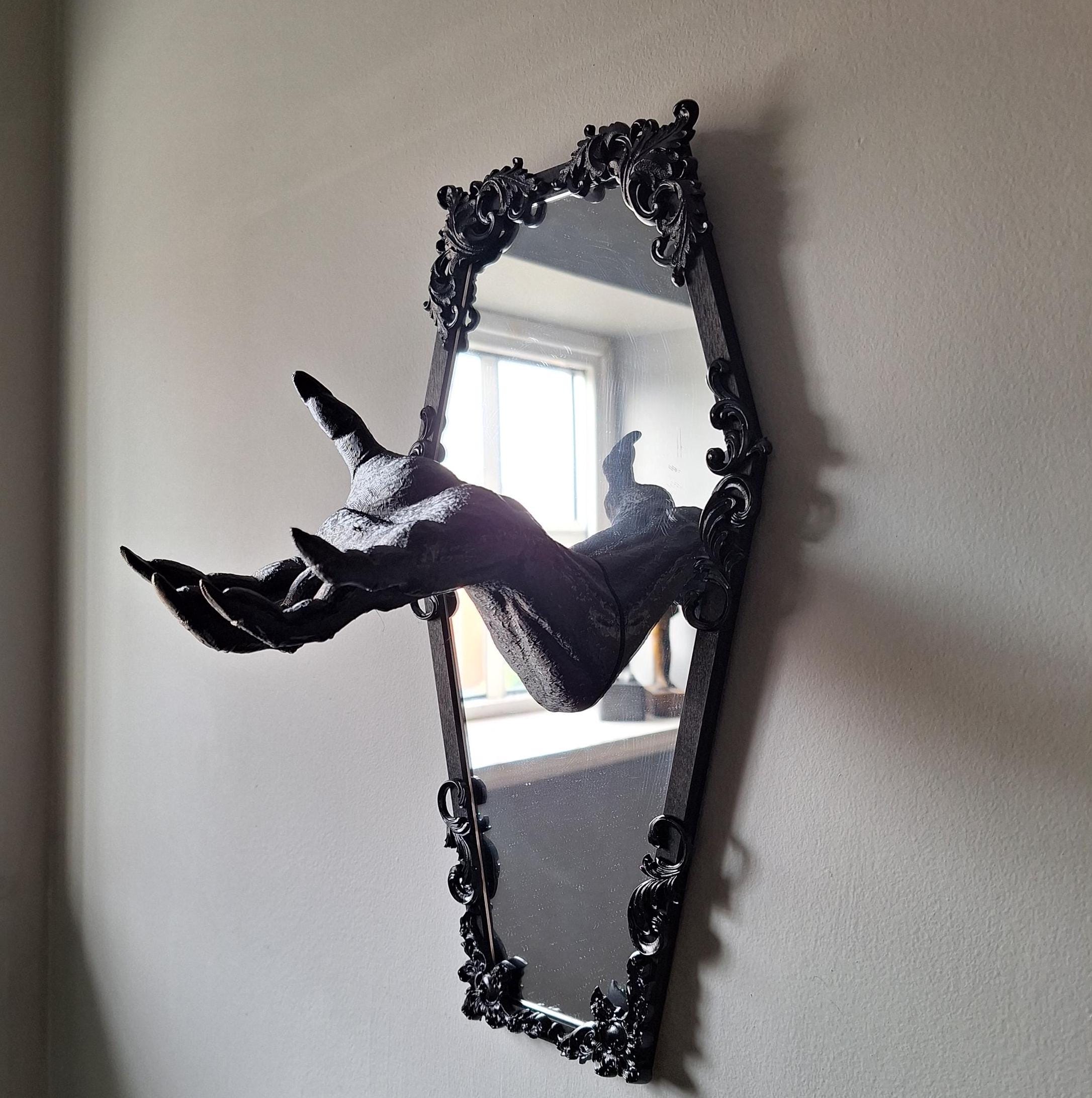 Gothic Coffin Mirror Jewellery Hanger: Spooky Witch Hand Holder - Etsy