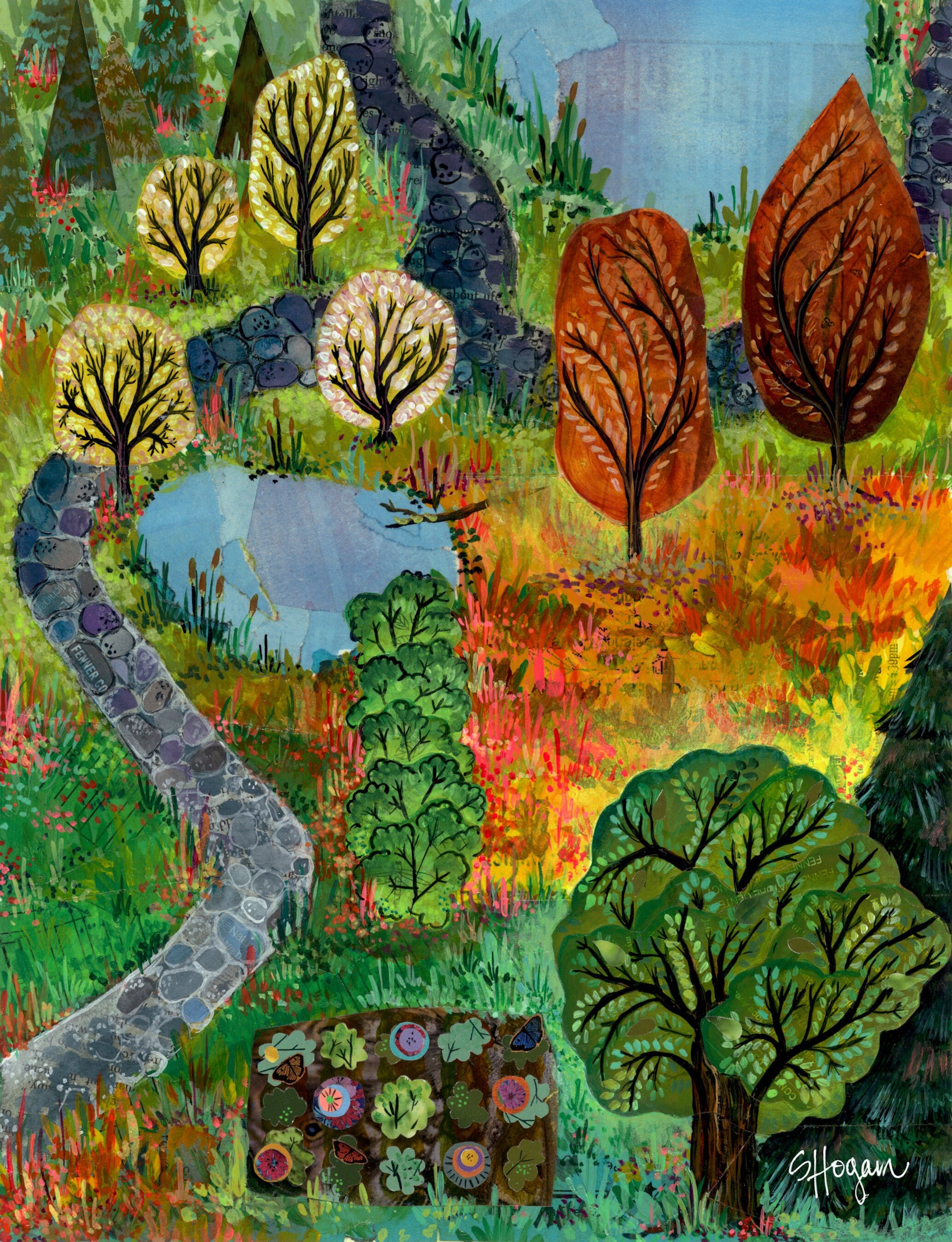 The Invitation Limited Edition Fine art Print, Whimsical Landscape, Nature Inspired, Woodland, Bold Decor, Giclee, Numbered, Steph Joy Hogan