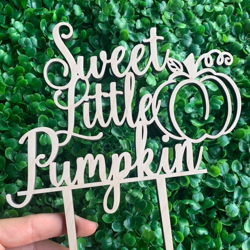 Sweet Little Pumpkin Cake Topper Baby Shower Cake Topper Etsy