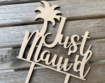 Just Maui'd Cake Topper - Tropical Hawaiian Wedding Decor