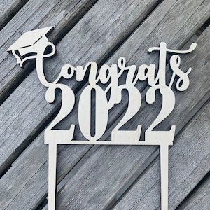 Grad Cake Topper - Congrats Graduation Cake Topper - Personalized Graduation cake topper - Graduation Party decor - Congrats Grad