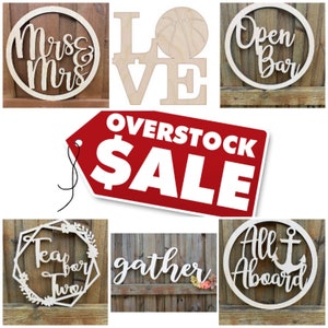 Clearance Sale - Wooden Signs On Sale - Overstock - Inventory Clearance - Sale Items - Wedding Clearance - Baby Clearance