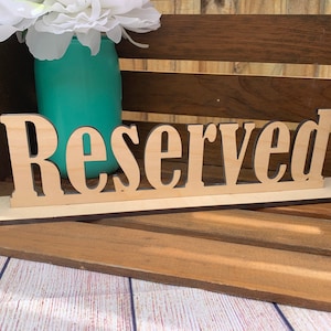 Wooden Reserved Sign - Seat Saving Sign - Reserved Wooden Signs - Reserved Wedding Aisle Signs - Rustic Wedding Decor - Wooden Wedding Decor