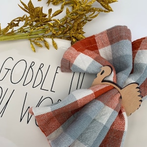 Thanksgiving Napkin Ring - Napkin Holder - Wooden Thanksgiving Decor - Fall Decor - Fall Table - Wooden Napkin Holder