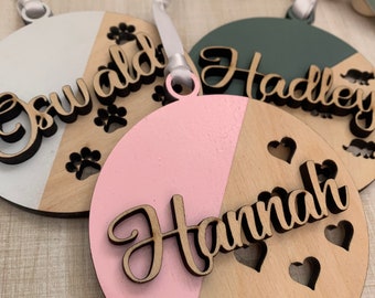 Personalized Ornament - Your Name on a Custom Ornament - Gifts for Everyone - Laser Engraved - Ornaments for Kids and Pets