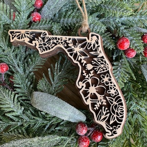 State of Florida Ornament - Florida Ornament - Florida Gift - Florida Lover Gift - Fl Ornament - Home Florida Ornament - FREE SHIPPING
