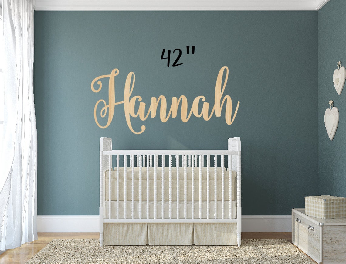 Custom Wood Name Sign Nursery Baby Name Sign Nursery Decor Etsy
