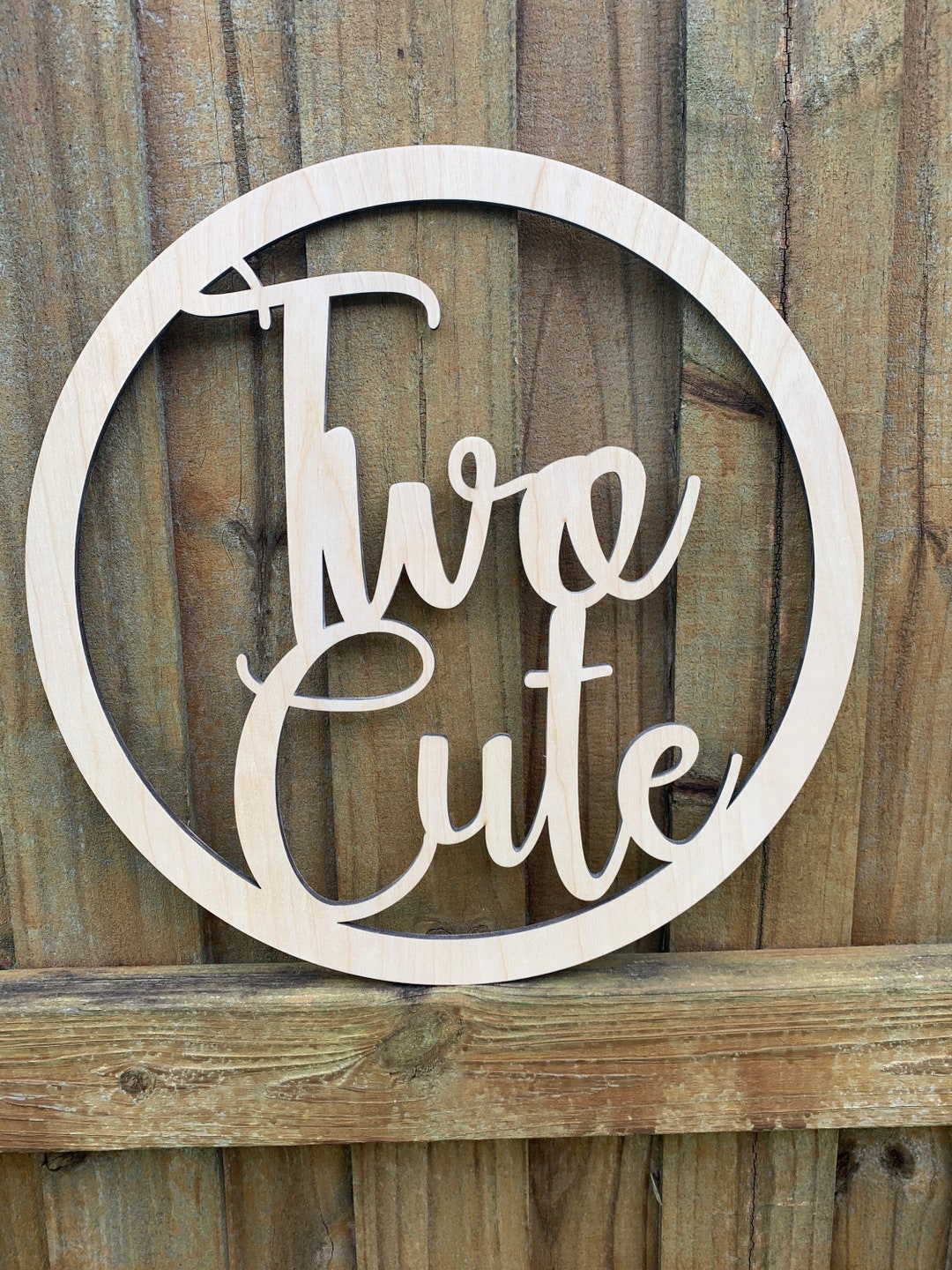 Two Cute Sign - Second Birthday Decor - 2nd Birthday Party - Two Cute ...