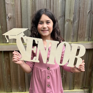 Senior Photo Prop Sign - Graduation Sign - Graduation Photo Prop - Grad Decor - Senior Decor - UNFINISHED Wood Sign - Senior Gift