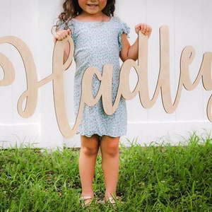 Custom Wood Name Sign - Nursery Baby Name Sign - Nursery Decor - Living Room Decor - Family Name Sign - Laser Cut Wood Sign - Nursery Hanger