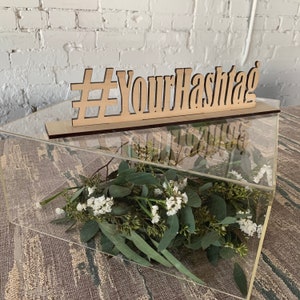 Custom Hashtag Sign Personalized Hashtag Wooden Hashtag Wedding Wooden Sign Your Hashtag custom wedding sign Rustic wedding decor image 7