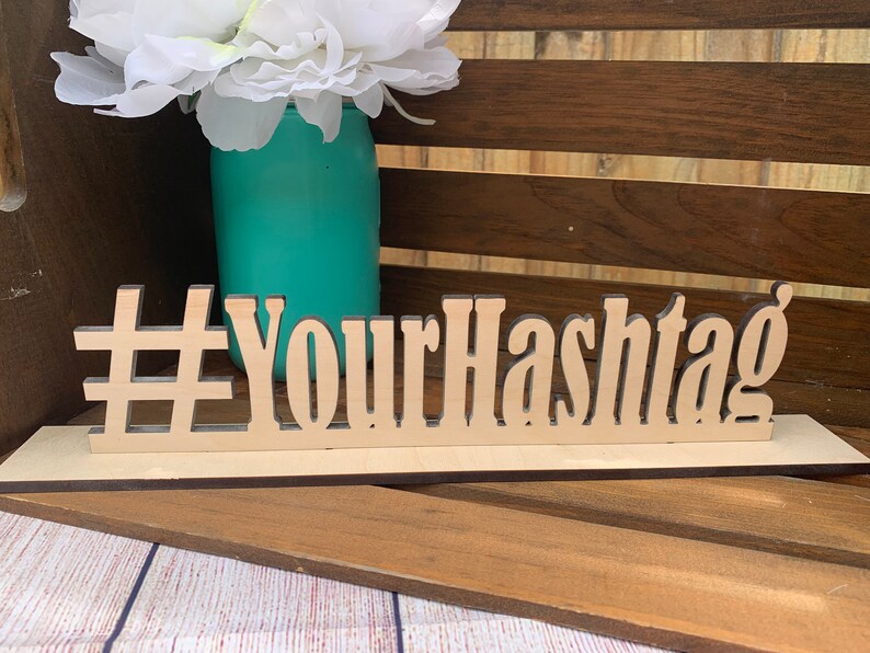 Custom Hashtag Sign Personalized Hashtag Wooden Hashtag Etsy