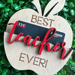Teacher Gift Card Holder - Apple - Teacher Appreciation - End of Year Teacher Gift - Gift Holder - Trending Teacher Gift - CUT FILE ONLY