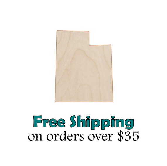 Utah Wood Cutout Utah State Natural Wood Outline Wood Ut Etsy