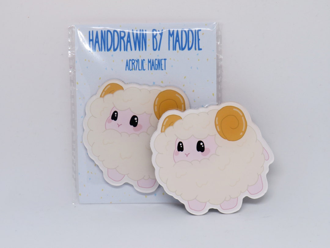 Kawaii Ram Acrylic Fridge Magnet Kawaii University Gift Cute - Etsy
