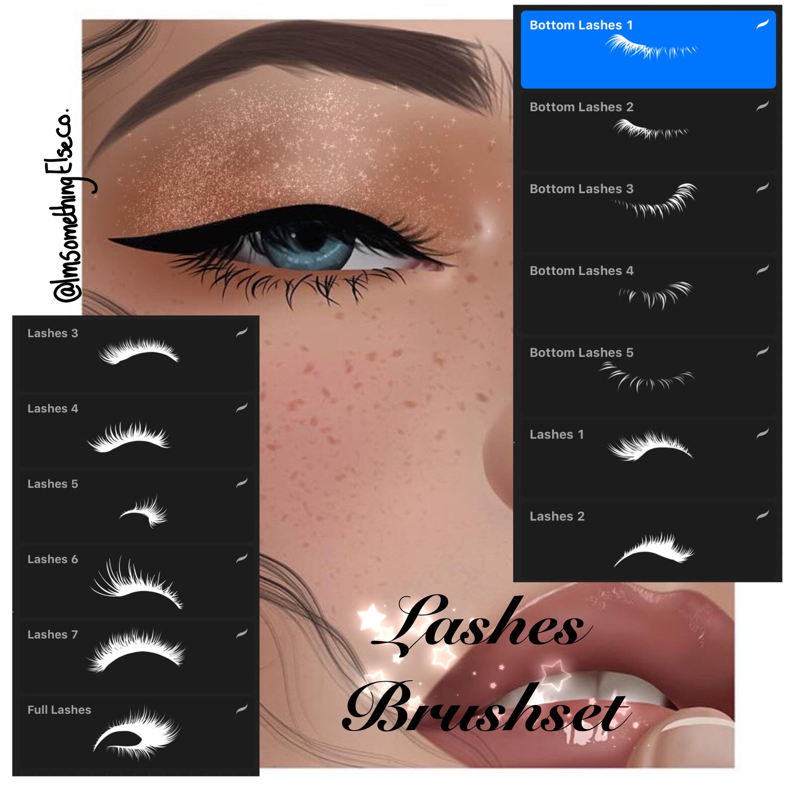 Lashes Brushes Procreate | Etsy