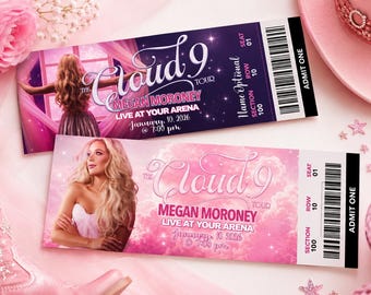 Physical Personalized Cloud 9 Tour Ticket