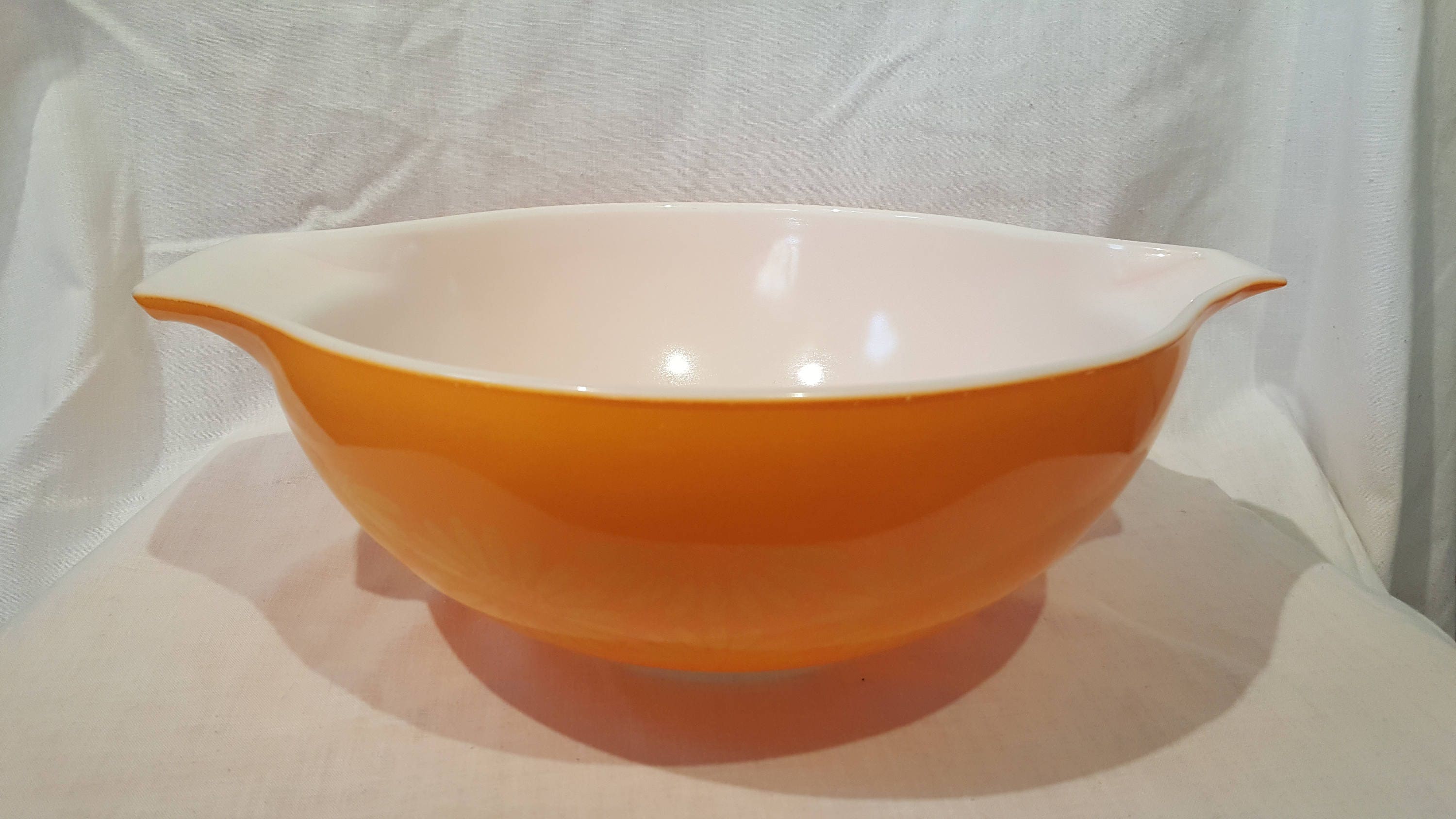 Vintage Pyrex Sunflowers Orange Cinderella Handles Mixing Bowl Etsy UK