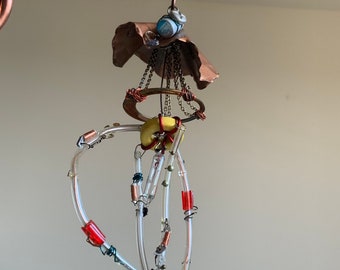 Leggs the steampunk Jelly Industrial Copper Sculpture