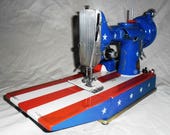 Singer 221 Featherweight Metallic Silver custom paint with case accessories