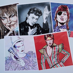 DAVID BOWIE - Set of 5 Mini-Poster Cards (SET 2)
