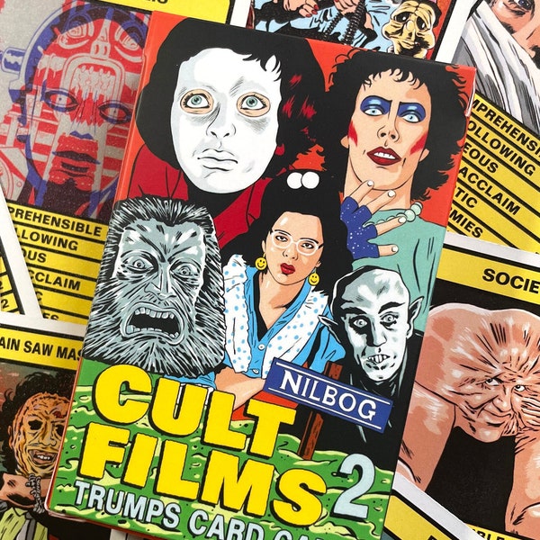 CULT FILMS Vol.2 Trumps Card Game (Rocky Horror, Salo, Harold and Maude, Zardos, Troll 2, Meet the Feebles, But I’m a Cheerleader, Heredity)