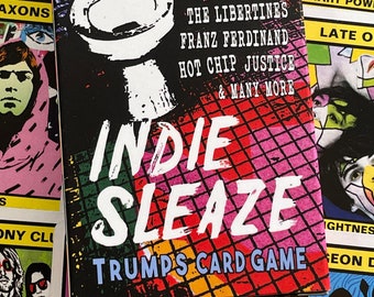 INDIE SLEAZE Trumps Card Game (LCD Sound System, The Strokes, Arctic Monkeys, Yeah Yeah Yeahs, Interpol, Libertines, Hot Chip, mgmt)