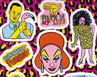 JOHN WATERS / DIVINE A5 Vinyl Sticker Sheet