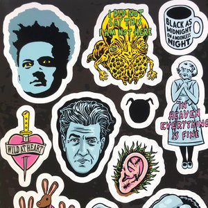 DAVID LYNCH A5 Vinyl Sticker Sheet (Twin Peaks)