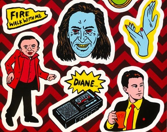 TWIN PEAKS A5 Vinyl Sticker Sheet (David Lynch)