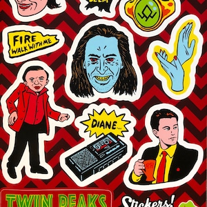 TWIN PEAKS A5 Vinyl Sticker Sheet (David Lynch)