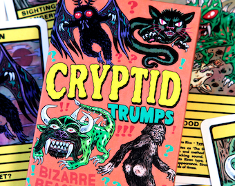 CRYPTID TRUMPS - Cryptozoology Card Game (Big Foot, Mothman, Hodag, Kraken, Chupacabra, Loch Ness Monster, Yeti)