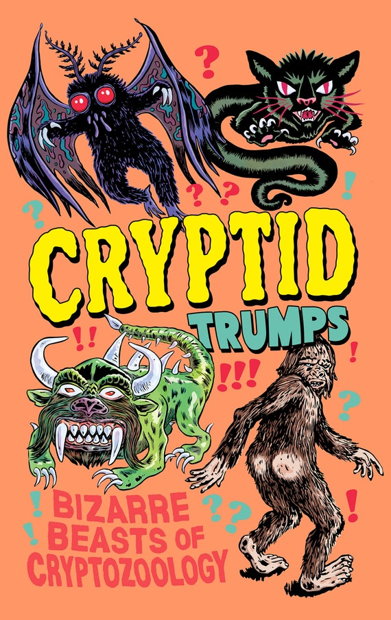 CRYPTID TRUMPS - Cryptozoology Card Game (big Foot, Mothman, Hodag