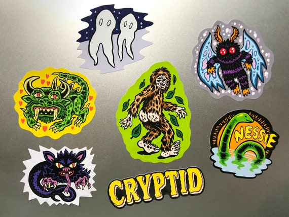 CRYPTIDS A5 Vinyl Sticker Sheet - Etsy
