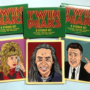TWIN PEAKS Stickers (Set B) Set of 6
