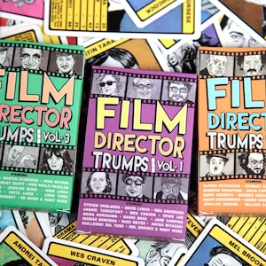 Film Director Trumps Vols.1-3 + free Stickers (David Lynch,Kubrick,Wes Anderson,John Waters,Spielberg,Herzog,Kurosawa,Cronenberg)