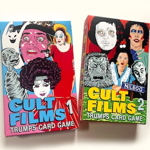 FILM CULT Vol. 1 + 2 Giochi di carte Trumps (Pink Flamingos, Eraserhead, Hausu, La montagna sacra, Suspiria, The Wicker Man, Rocky Horror)