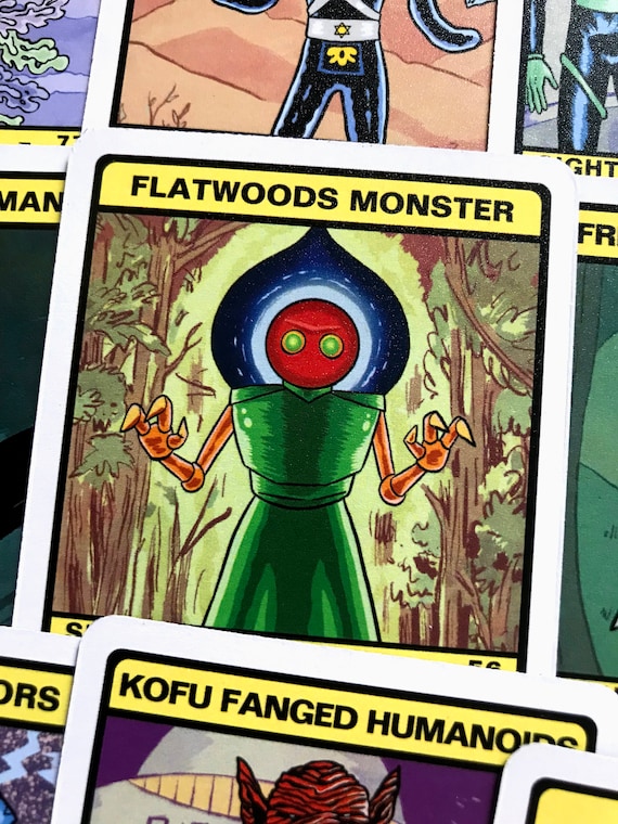 レアUFO３種とエイリアングレイ最強モデルキットとエリア51の警告板セット REAL ALIEN ENCOUNTERS - Trumps Card Game (aliens, Ufos, Flatwoods