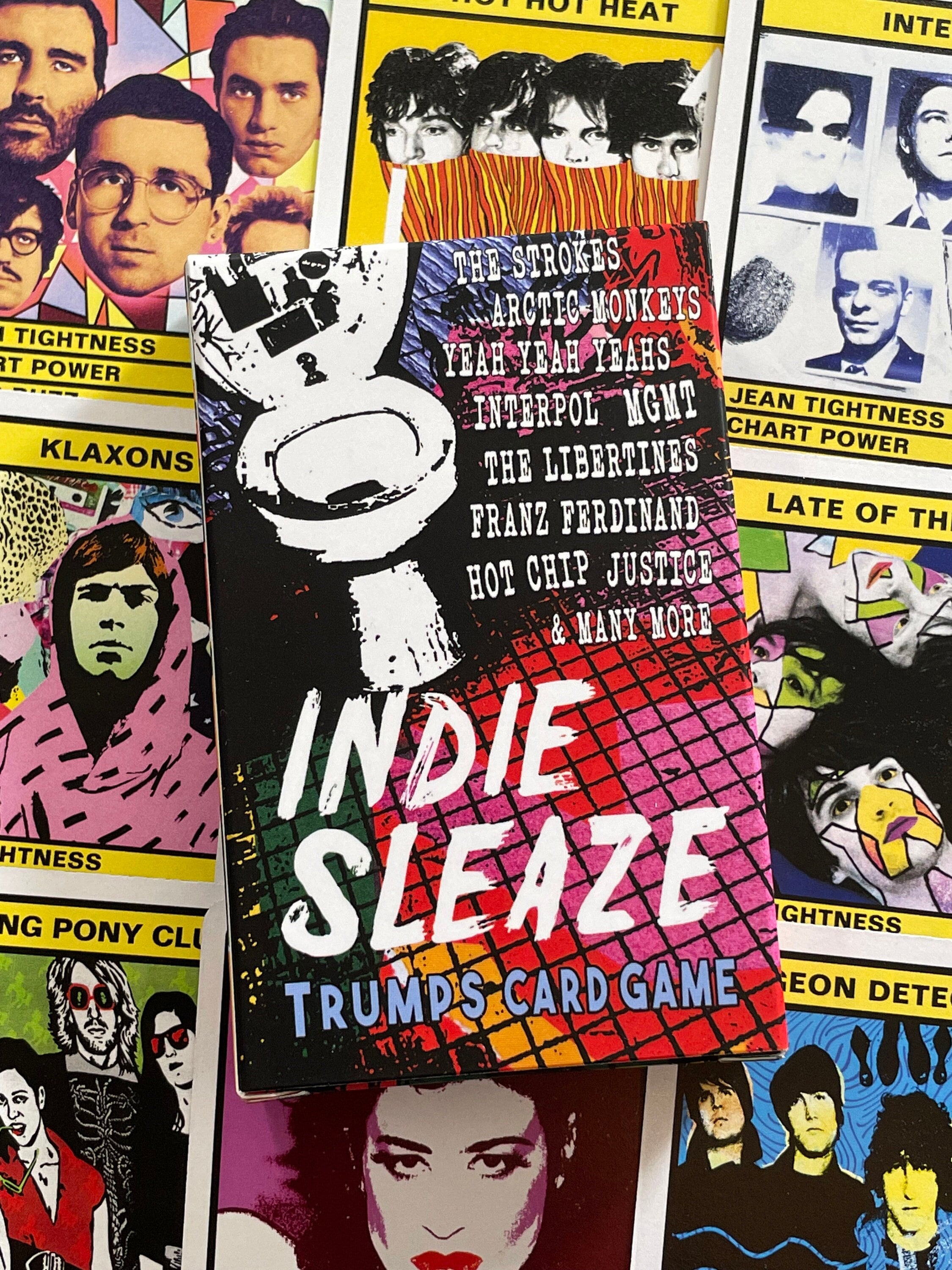 INDIE SLEAZE Trumps Card Game (LCD Sound System, the Strokes