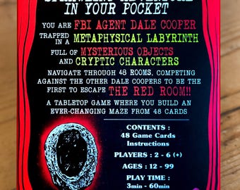 The RED ROOM ( Twin Peaks ) - 48 ROOMS Card Game - Etsy Israel