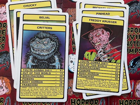 HORROR MOVIE MONSTER Trumps Card Game (hellraiser, Exorcist